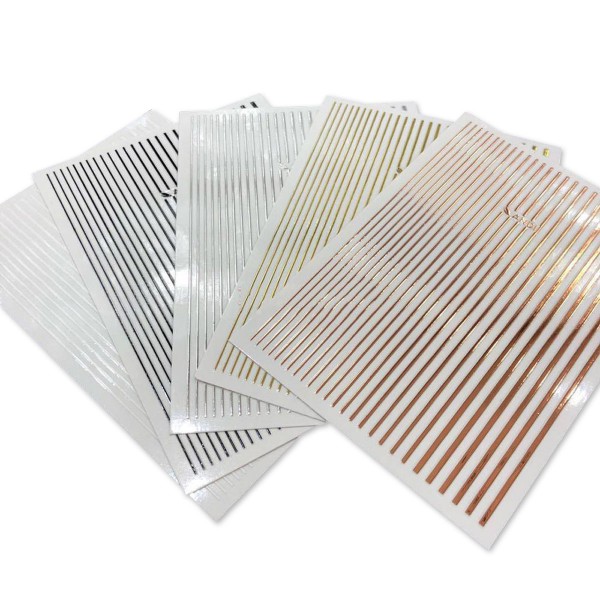 Flexible Stripes Set Gold Silber Schwarz Weiss