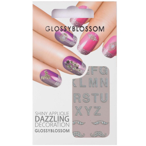 Glossy Blossom Nail Sticker 9 Buchstaben