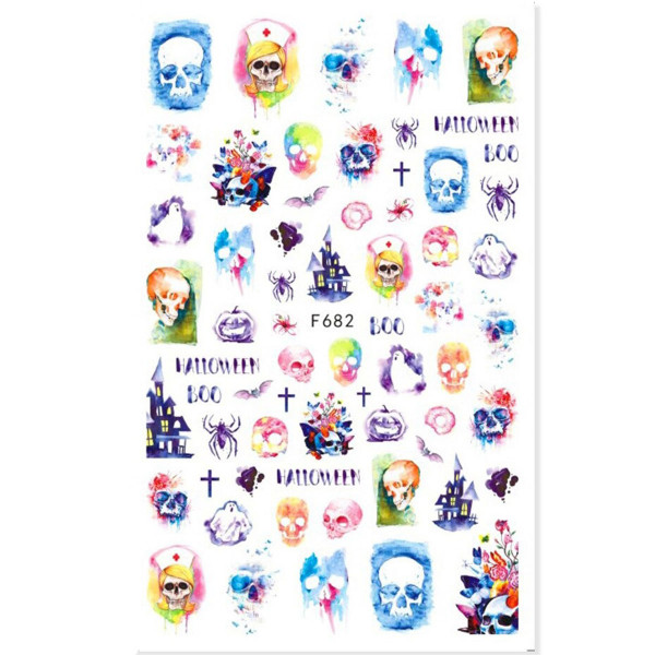 Nail Sticker Halloween Totenkopf