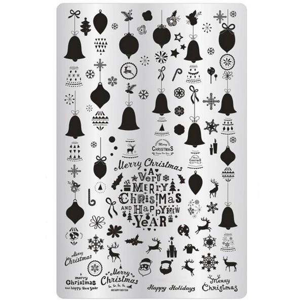 Stamping Schablone Xmas 15 Weihnachten Platte