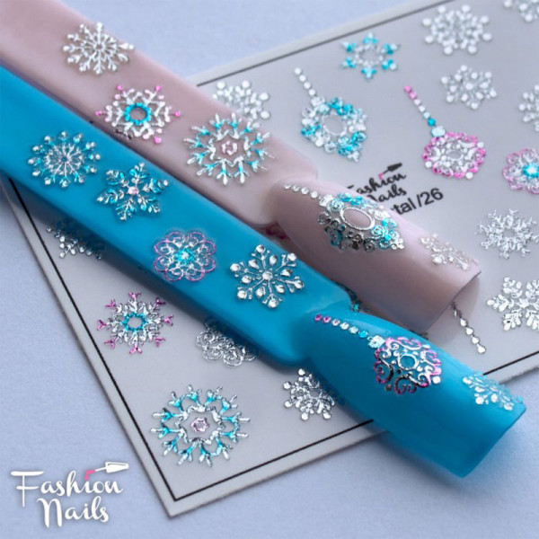 3D Crystal Nail Slider von Fashion Nails Winter