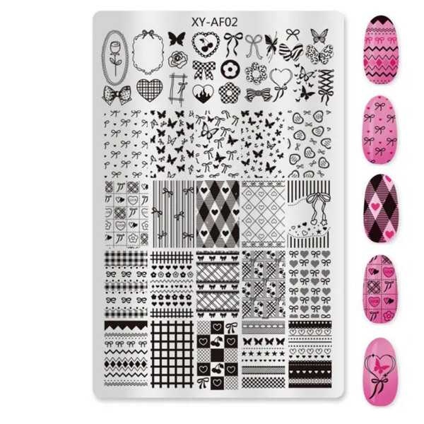 XXL Stamping Schablone AF-2 Lovley Memories