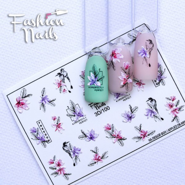 3D Slider 100 von Fashion Nail Blumen