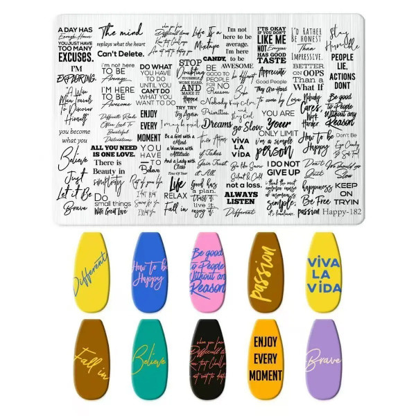 XXL Stamping Schablone Schrift 7
