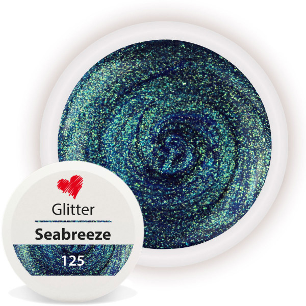 Glitter Farbgel Seabreeze Blau