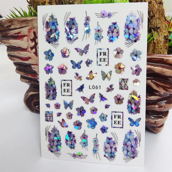 Nail Sticker Holo L-61 Blumen