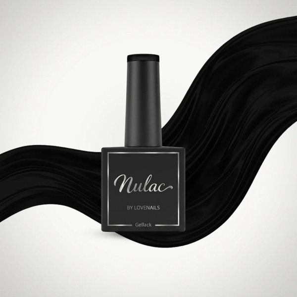 Lovenails Nulac UV Gellack Jet Black 10ml – Edle Flasche mit echtem Farbkopf