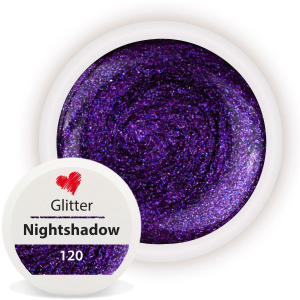 Glitter Farbgel Nightshadow Purple 5ml