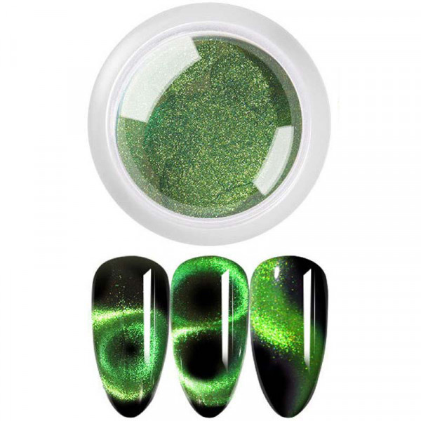 9D Cat Eye Pigment Effekt nails