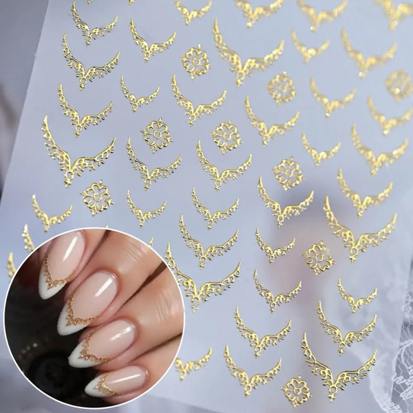 Boho Metallic French Sticker gold