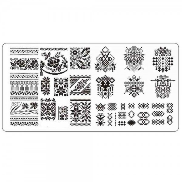 Stamping Schablone Geometric