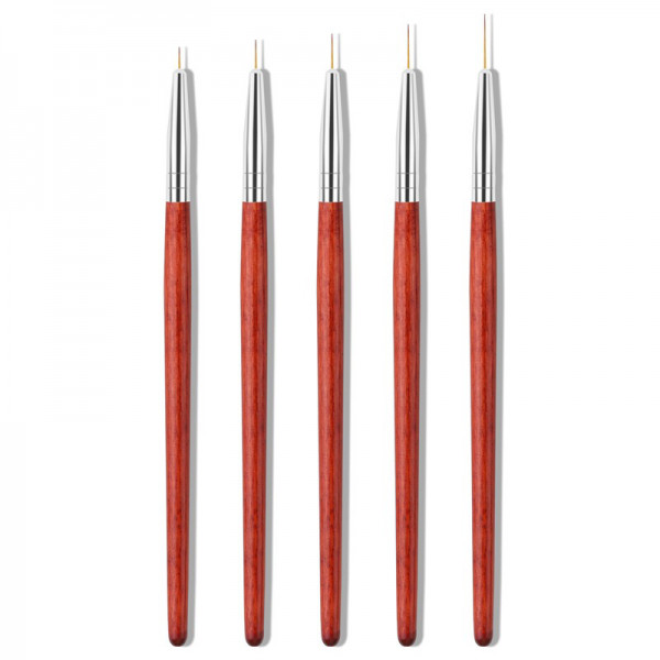 5 Fineliner Pinsel aus Holz für Gelmalerei