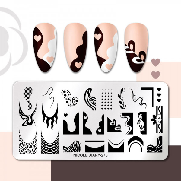 Stamping Schablone ND278 French