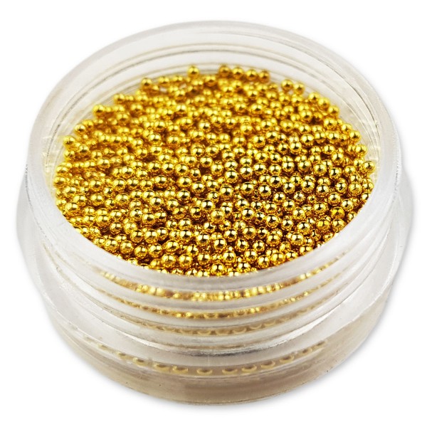 Micro Perlen Gold nailart