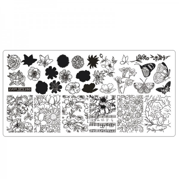 Stamping Schablone SPV-280 Frühling