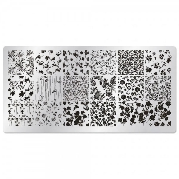 Stamping Schablone mit blumen ranken für nailart