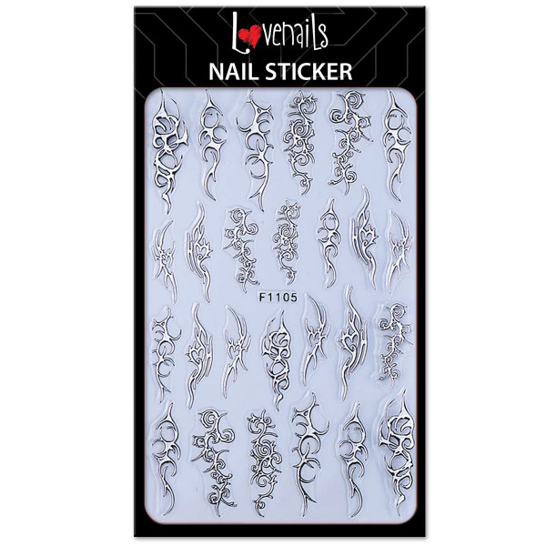 Metallic Tribal Sticker silber