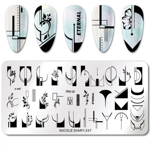 French Stamping Schablone für Nageldesign