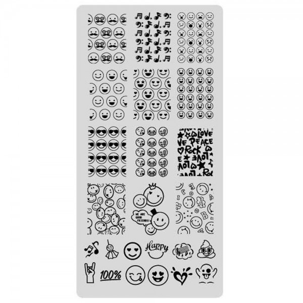 Stamping Schablone Emoticon
