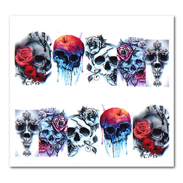 Nailart Tattoo Totenkopf Wrap Slider