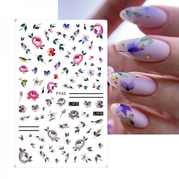 Blume Nail Sticker für Nageldesign