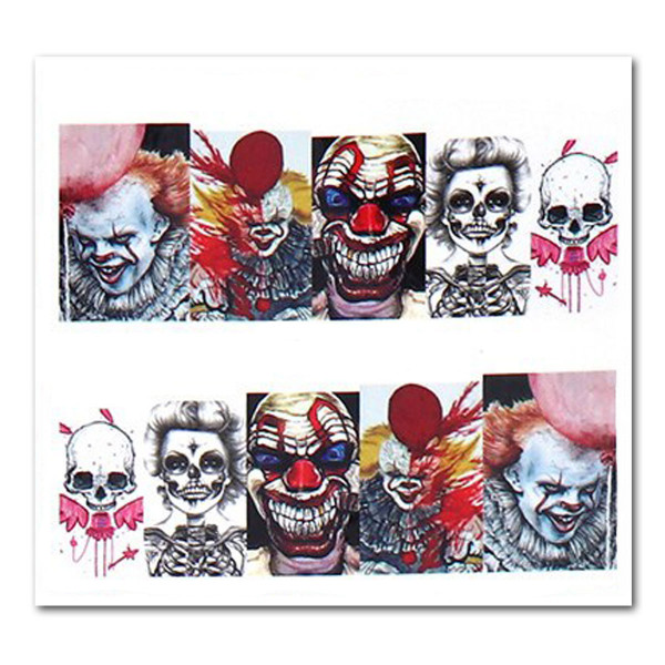 Nailart Tattoo Halloween clown