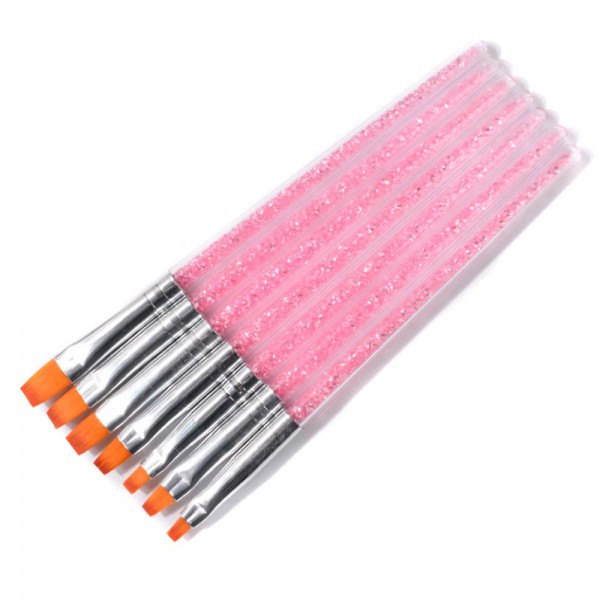 7 teiliges Gel Pinsel Set Strass