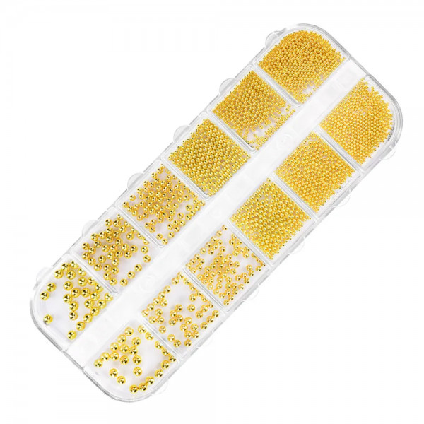 Micro Perlen für Nailart in Gold aus Metall