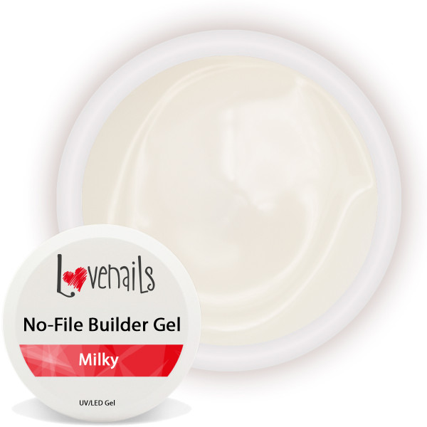 No-File Builder Gel milky white