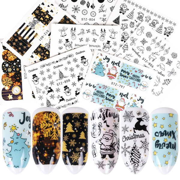30 Xmas Nailart Tattoos für Weihnachten