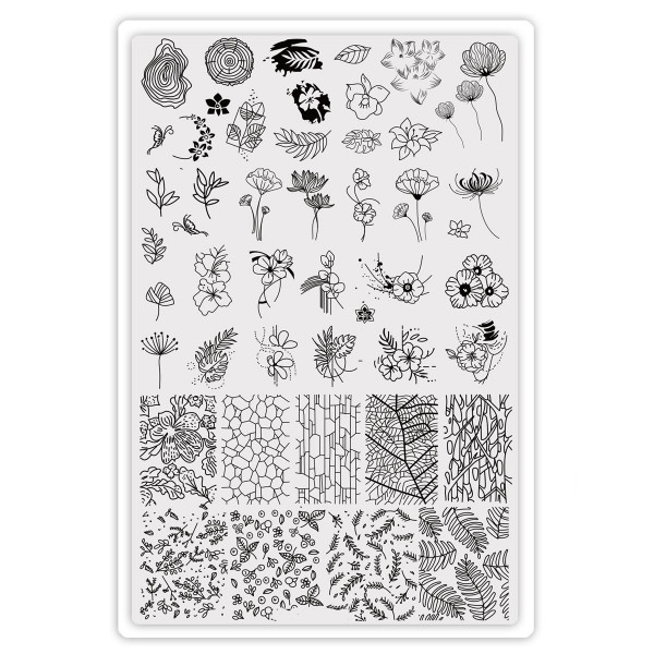 XXL Stamping Schablone Blume