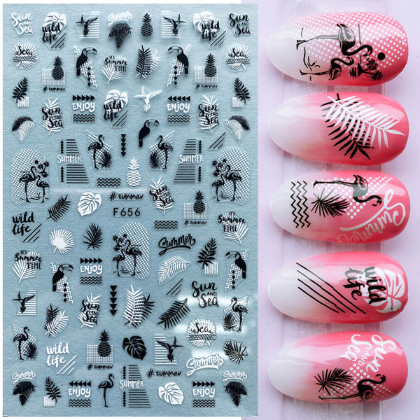 Nail Sticker Summer Nailart flamingo