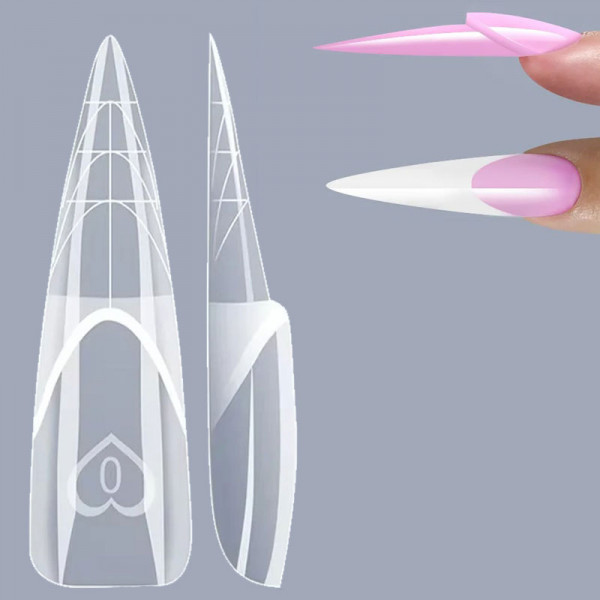 French Andock Dual Tips Stiletto mit Smileline