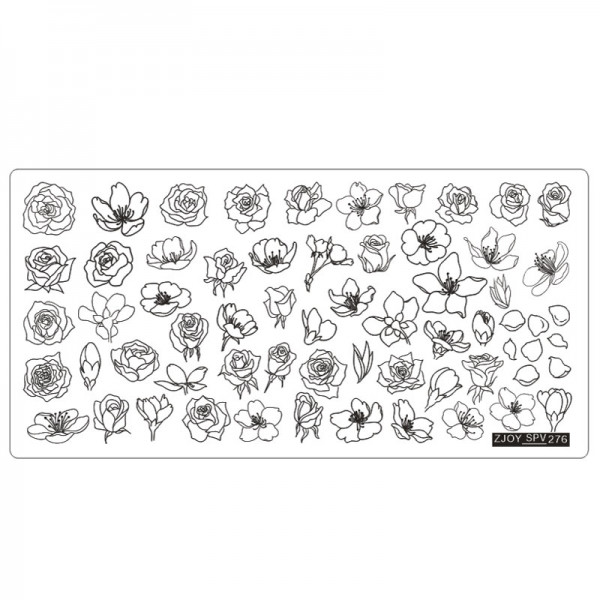 Stamping Schablone SPV-267 Blumen Stempel Platte