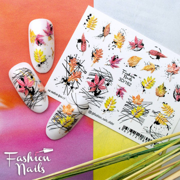 Herbst 3D Nail Slider für Fingernägel