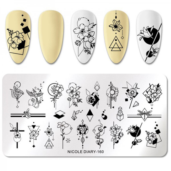 Geometric Stamping Schablone für Nageldesign