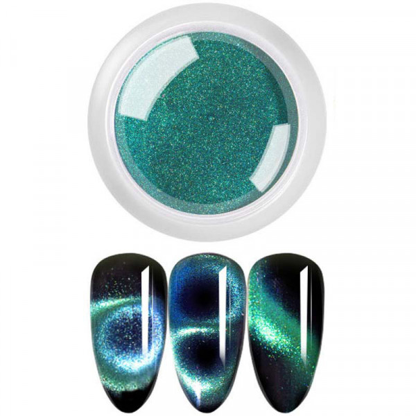9D Cat Eye Pigment Effekt nails