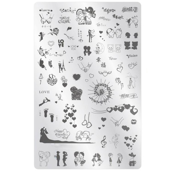 Stamping Schablone Love 5
