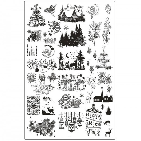 XXL Xmas Stamping Schablone Weihnachten