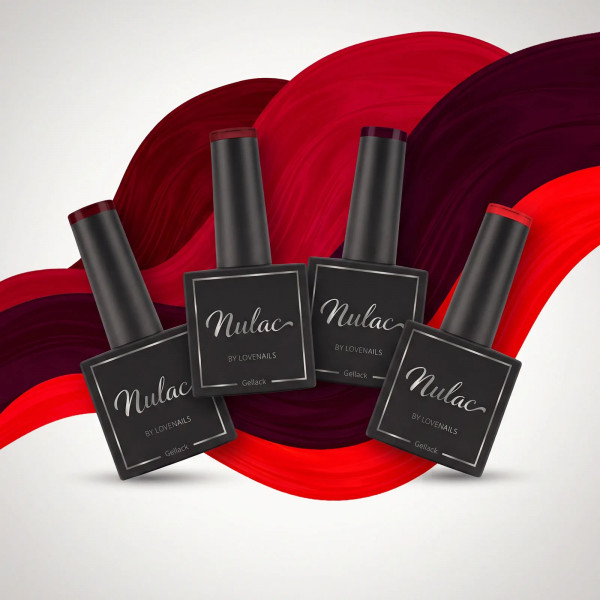 Nulac Red Passion Set - Gellack Farben passend für klassisch zeitlose Nägel