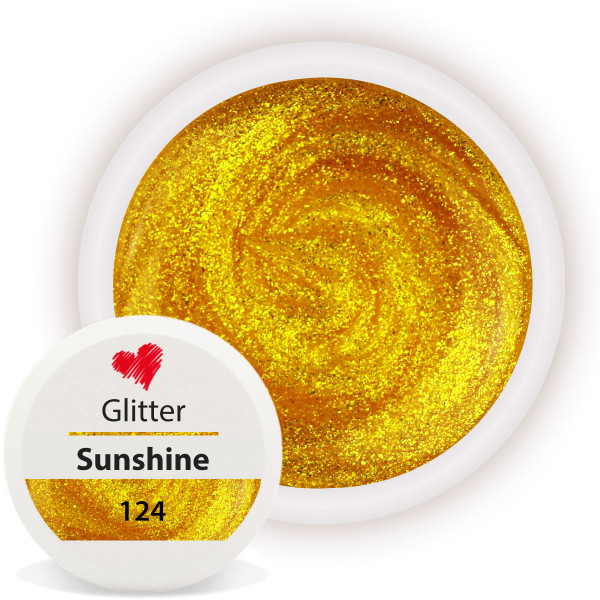 Glitter Farbgel Sunshine Gelb