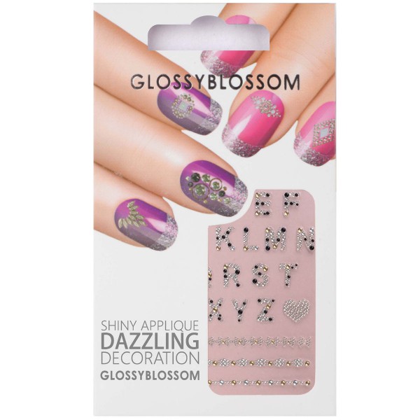 Glossy Blossom Nail Sticker 25 buchstaben