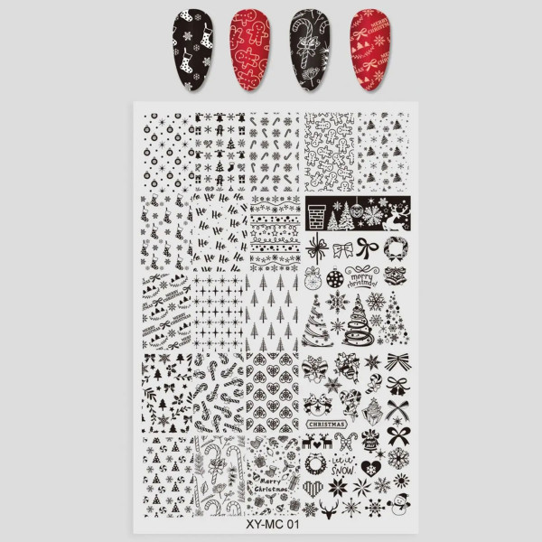 XXL Stamping Schablone Xmas 1