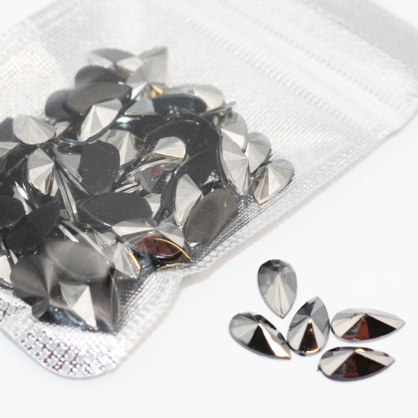 Strass Tropfen Silber