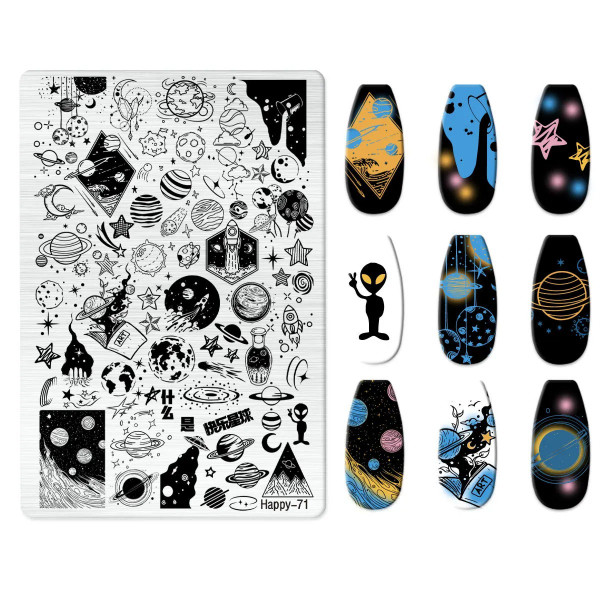 XXL Stamping Schablone Galaxy Vibes