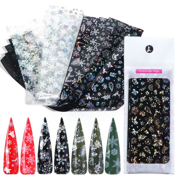 10 Transferfolien Weihnachten Nailart