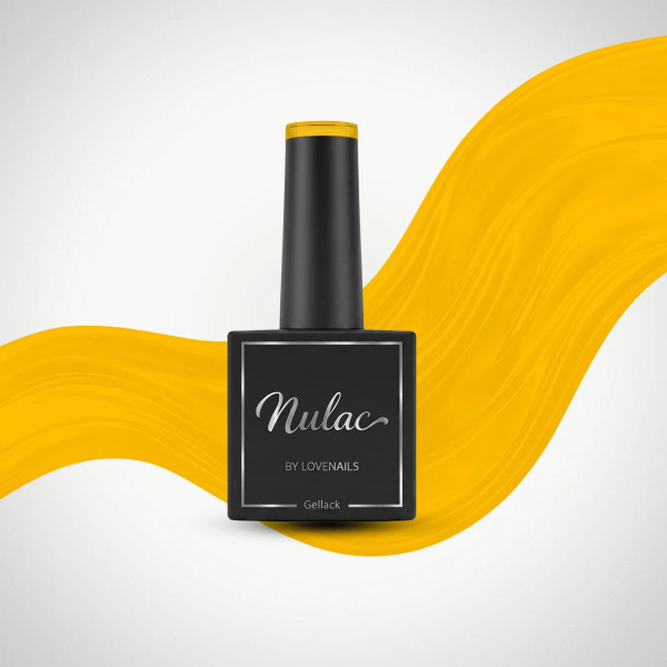 Lovenails Nulac UV Gellack Sun Yellow 10ml – Edle Flasche mit echtem Farbkopf