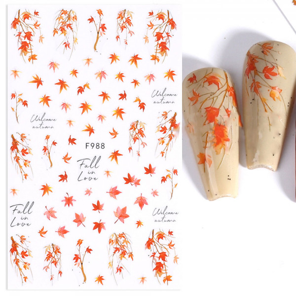 Herbst Nail Sticker für Nageldesign