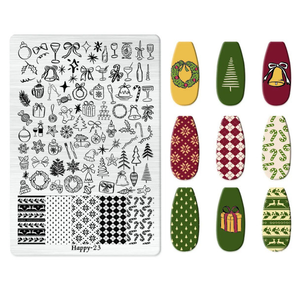 XXL Stamping Schablone Weihnachten