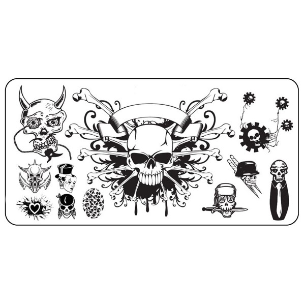 Stamping Schablone Skull 9